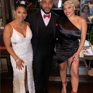 One shoulder black ruched/asymmetrical dress